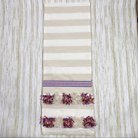 Anthropologie Fringed Cortes Rectangular Table Runner - Picture 3 of 7